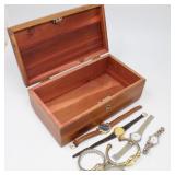 Ladies Watches in a Cedar Box