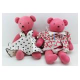 (2) Pink North American Bears