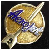 Vintage Aerojet 14K Gold 5 Year Pin Space Program