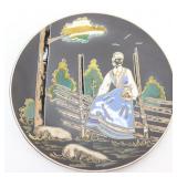 Swedish Embosed Signed Art Plate