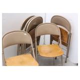 Six American Seating Folding Chairs