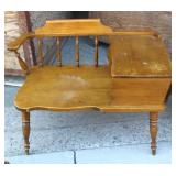 Vintage Maple Gossip Bench