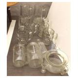 Bargain Lot: Clear Glass Mugs & Jars