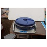 Blue Enamel Roaster w/Rack & Wagner Pan