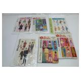 (6) Barbie  Doll Clothes Patterns