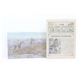Charles Russell Print plus 1952 Pony Express