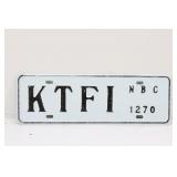Twin Falls KTFI 1270 NBC License Plate