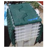 Six 12gal  Flip-Top Totes