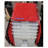 Six 12gal ConHon Flip-Top Totes