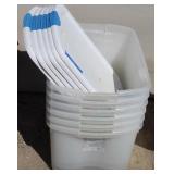 Six 66 quart Sterilite Storage Totes w/Lids