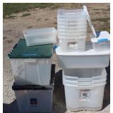 Two Flip-Top Totes & Sterilite Misc. Totes