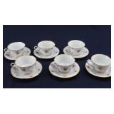 12Pc Furstenberg-Germany China Cups & Saucers
