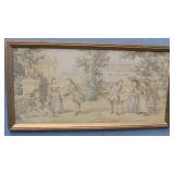 Vintage  Victorian Tapestry Picture