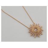 Swarovski Crystal Starburst Slide Necklace