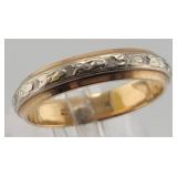 14K Gold Signed Orange Blossom Ring - 5.8 g