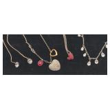 (3) Swarovski Necklaces + Rhinestone Earrings