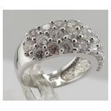 .925 & CZ Three Row Pave Ring - 5.1 gtw