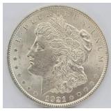 1921-P Morgan Silver Dollar - AU