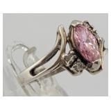 .925 & Pink Garnet Ring - 4.3 gtw