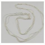 (4) .925 Snake Chain Necklaces - 23.4 gtw
