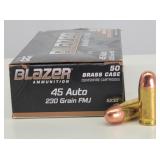(50rd) .45 ACP FMJ BLAZER BRASS Ammo