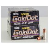 (40rd) .25 ACP GDHP SPEER Ammo