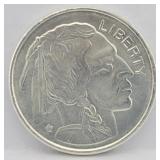 One Troy Oz .999 Fine Silver Round Buffalo