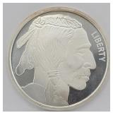 One Troy Oz Fine Silver Buffalo Round