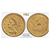 1878-S $2.50 Liberty Head Gold Coin - PCGS AU