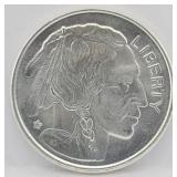 One Troy Oz .999 Fine Silver Round Buffalo