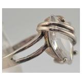 .925 & Marquise Cut CZ Ring - 2.7 gtw