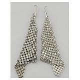 Swarovski Crystals  Mesh Fan Earrings