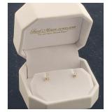 Delicate 14K Gold & Diamond Earrings - .4 gtw