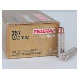 49rd 357 Mag Hydra-Shok JHP Federal Ammo