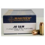 50rd 40 S&W FMC-Flat Magtech Ammo