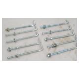 (10) Galvanized Steel J-Bolt Gate Hinges