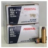 37rd 41 Rem Mag Hi-Shok JHP Federal Ammo