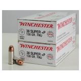 98rd 38 Super+P FMJ-RN Winchester Ammo