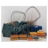 Fishing Lot in Everest Duffel Bag: Nets, Plano...