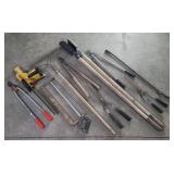 (10) Yard Tools: Chainsaw, Post Hole Digger, Bar..