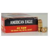 50rd 40 S&W FMJ American Eagle Ammo