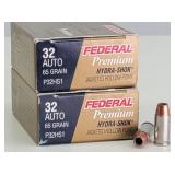 32rd 32 ACP Hydra-Shok JHP Federal Ammo