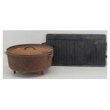 Lodge Cast Iron 12" Dutch Oven  & Griddle-17"