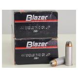100rd 44 Mag JHP Aluminum Case Blazer Ammo