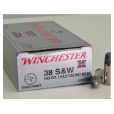 50rd 38 S&W Lead-RN Winchester Ammo