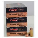 150rd 40 S&W FMJ-FP PMC Ammo