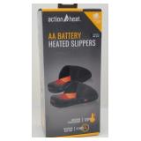 Action Heat AA Battery Heated Slippers NIB