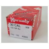 98ct Hornady 30cal/.308 100gr SJ Bullets