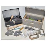 (2) Metal Tool Boxes w/ Contents: Magnetic ....