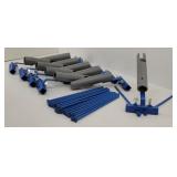 (10) Ice Fishing Rod Holders in Bucket w/ Handle